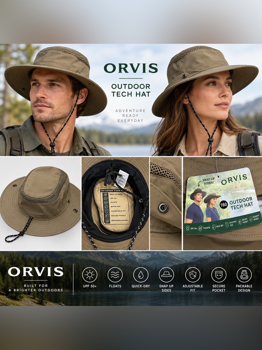 Orvis Outdoor Tech Hat in Tan